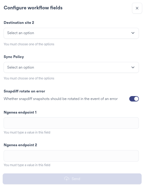 Configure workflow fields dialog