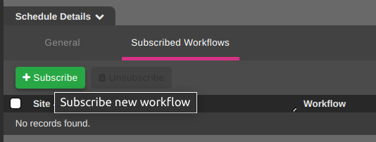 Subscribe workflow to schedule