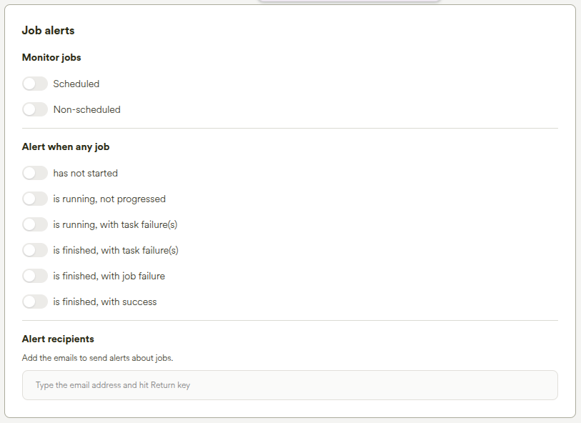 Hub Job alerts