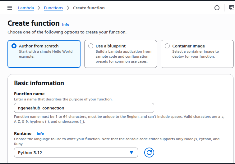 Create function