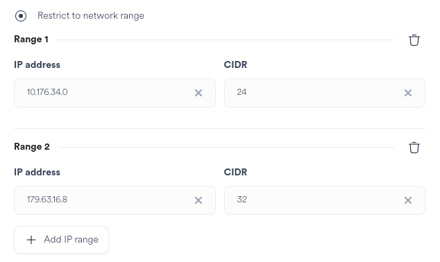 Space Wizard NFS Restrict Network Range