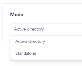 Add Site Wizard Identity Mapping Mode