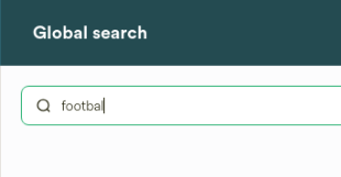 Entering a Search term