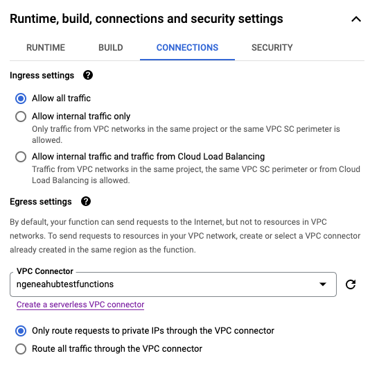 Configure VPC