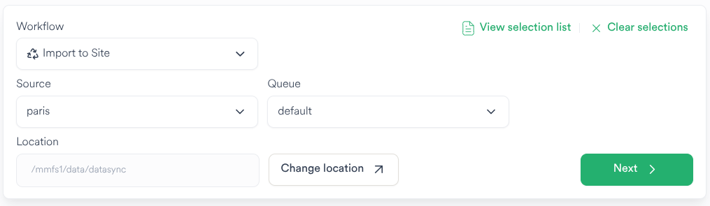 Target Import Job Creator Panel